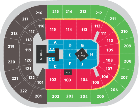 AO Arena Manchester Seating Plan