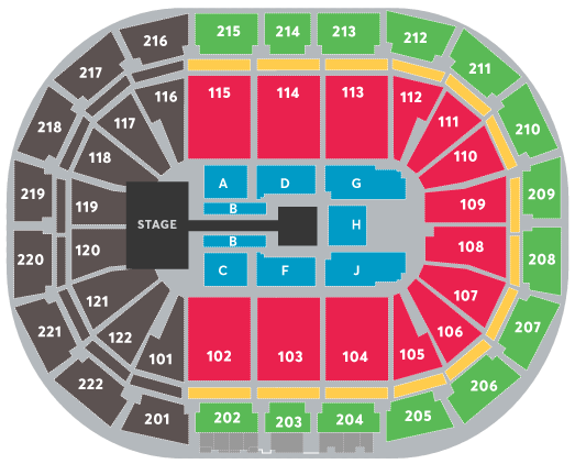 AO Arena Manchester Seating Plan