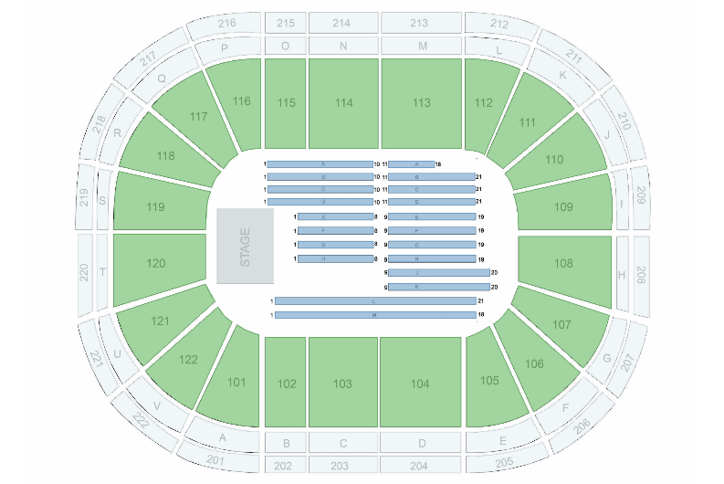 AO Arena Manchester Seating Plan