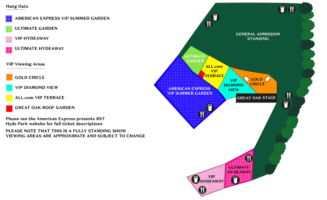 Hyde Park London Seating Plan