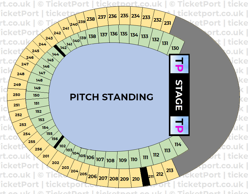 Foo Fighters London Stadium Sat 22 Jun 2024 TicketPort   London Stadium Seating Plan 