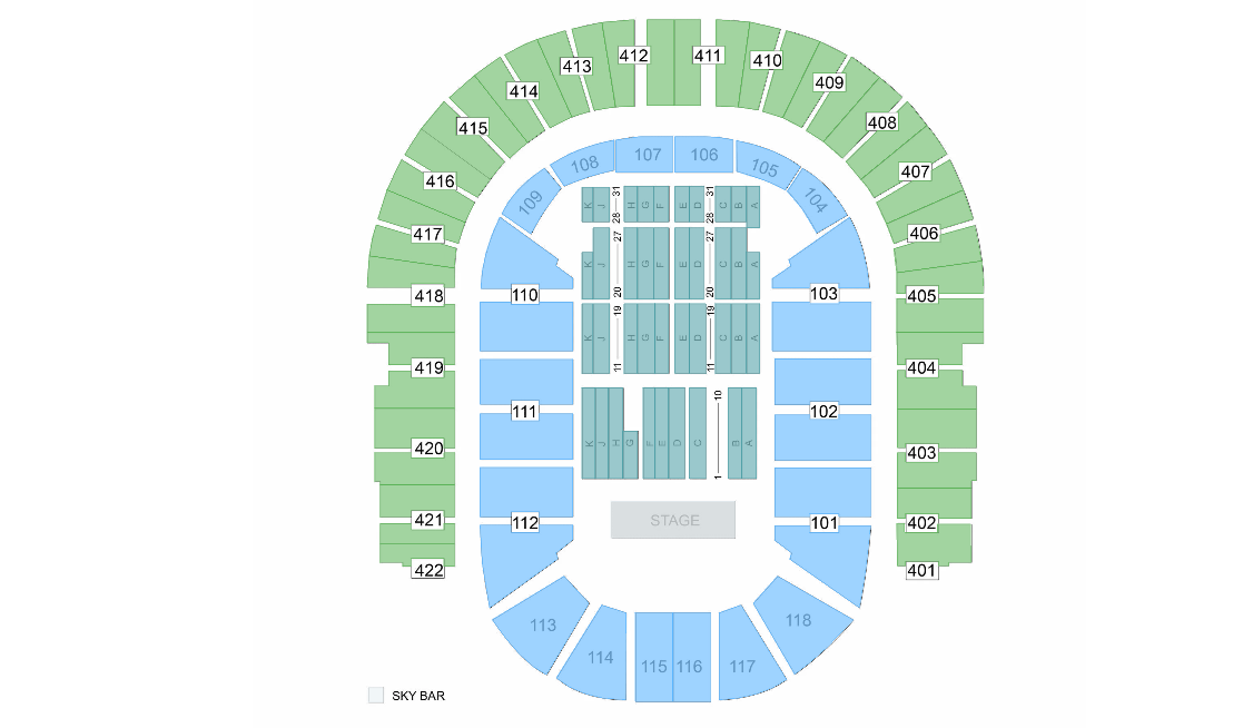 O2 Arena London Seating Plan