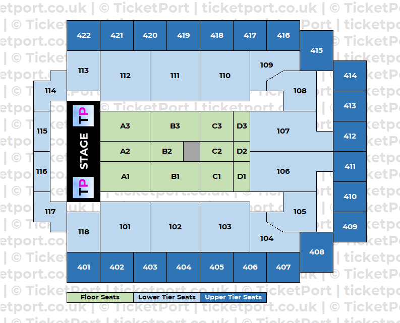 O2 Arena London Seating Plan