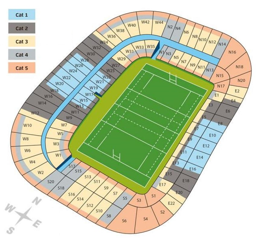 BT Murrayfield Stadium Edinburgh Seating Plan