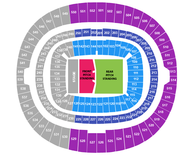 Wembley Stadium London Seating Plan