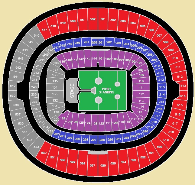 Wembley Stadium London Seating Plan