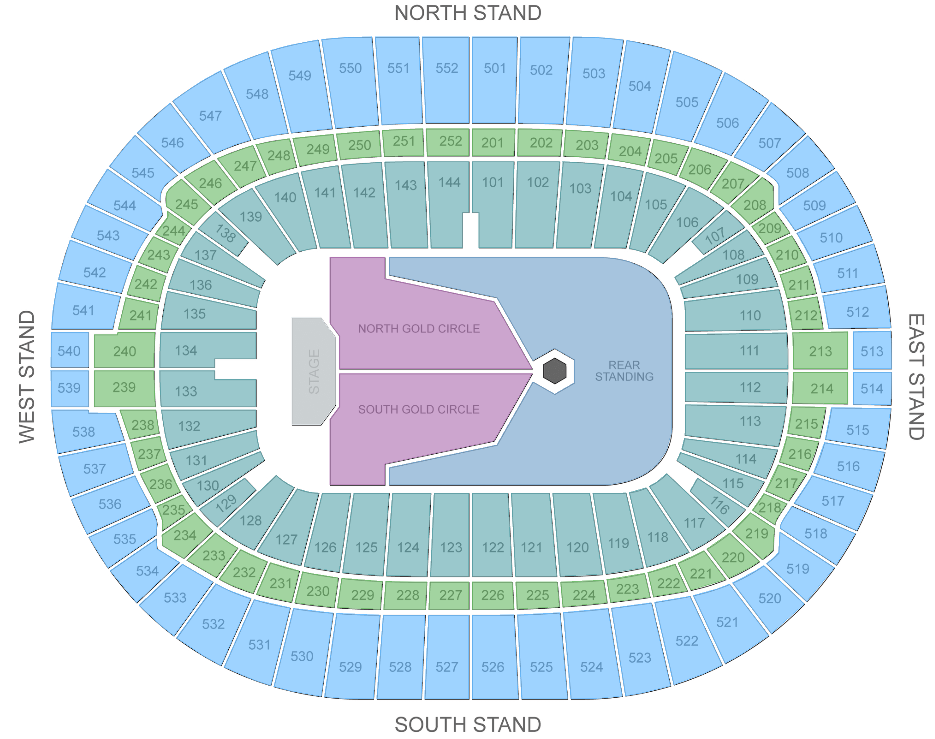 Wembley Stadium London Seating Plan