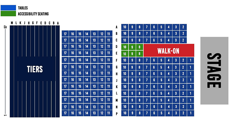 WV Active Aldersley Wolverhampton Seating Plan